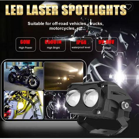 Lampu LED tembak sorot LASER SQL 2 MATA mini projector proji projie grill mobil motor gun mt27 U series u-series U10