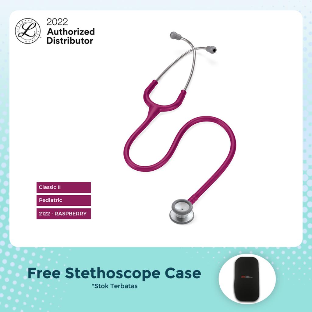 3M Littmann Classic II Stethoscope / Stetoskop Pediatric - RASPBERRY - 2122