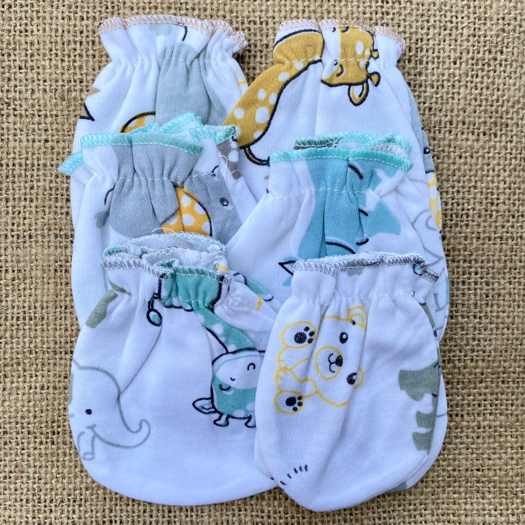 3 PCS SARUNG TANGAN + SARUNG KAKI BAYI BARU LAHIR SERIES GAJAH