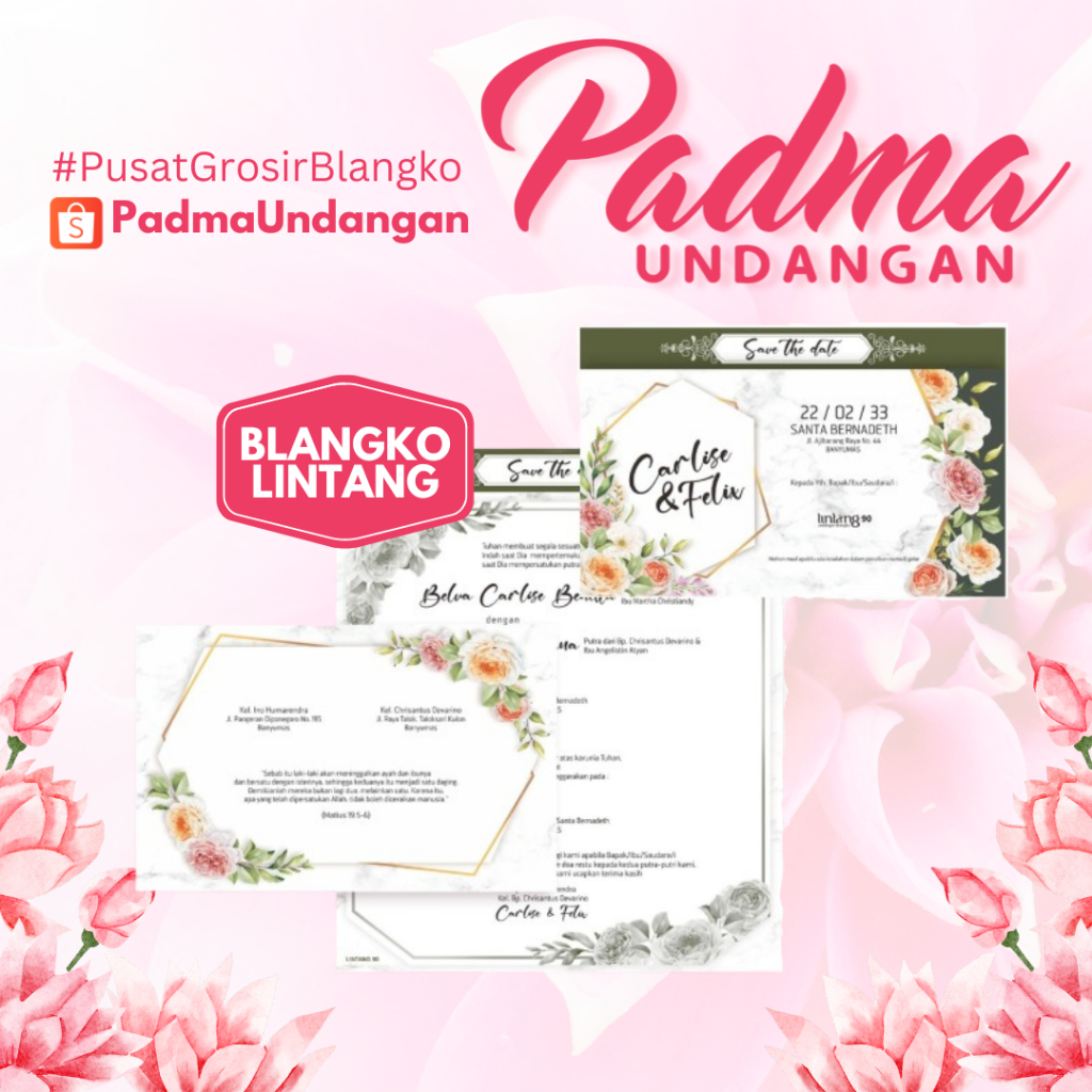 Blangko Undangan Lintang 90 | Padma Undangan