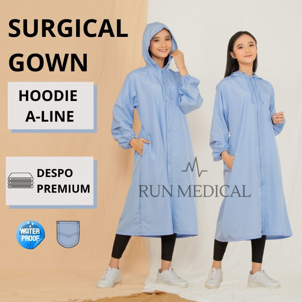 APD GOWN SURGICAL / GOWN HOODIE A-LINE / GOWN SURGICAL WATERPROOF / GOWN APD / GOWN