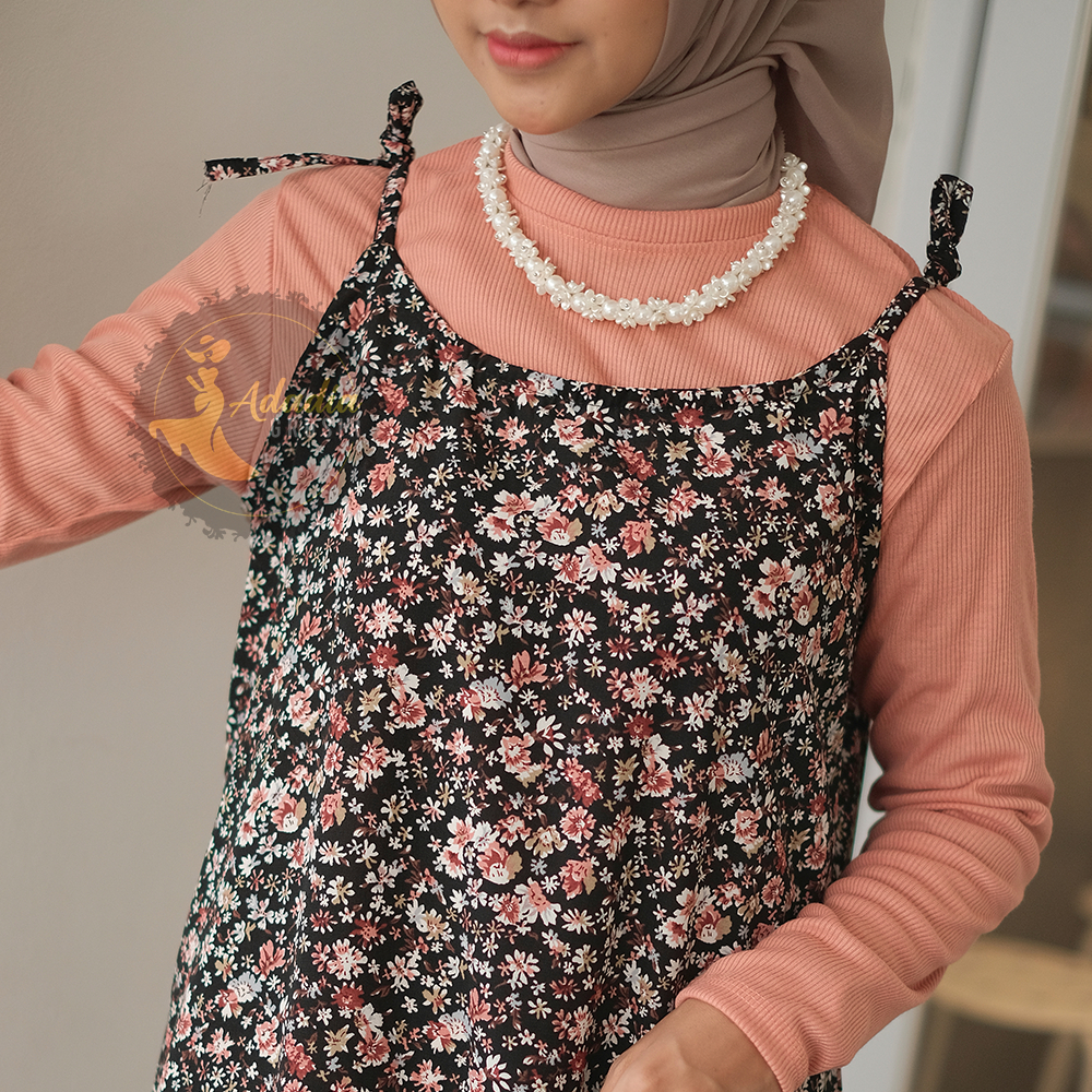 OVERALL DRESS JUMBO / OVERALL MOTIF BUNGA FLORAL OVERSIZE KOREAN STYLE / MOLA OVERAL DRESS MOTIF