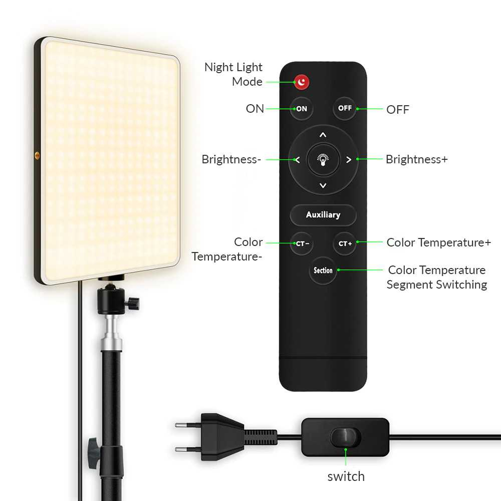 Lampu LED Live Fill Light 11Inch with Stand Temperatur Warna 2700-5700K Lampu Live Streaming Berkualitas