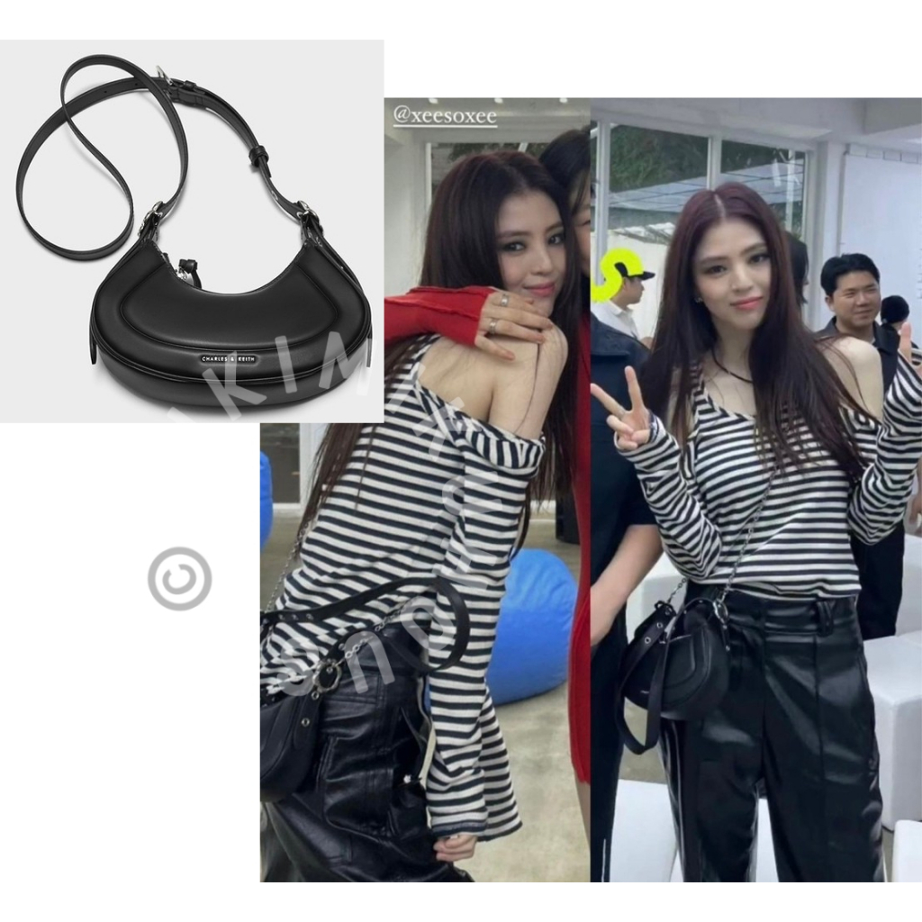 HAN SOHEE CHARLES & KEITH PETRA CURVED BAG KOREA X ITZY OFFICIAL TAS TWISTED OFFICIAL HAN SO HEE HOB