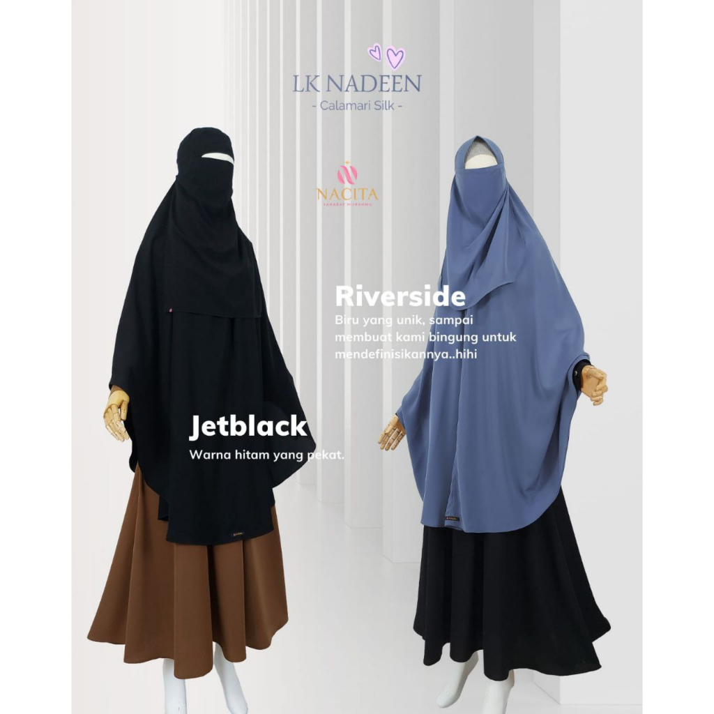 LK NADEEN BATCH 2 by NACITA klambieakhwat | long khimar menggunakan bahan calmary silk