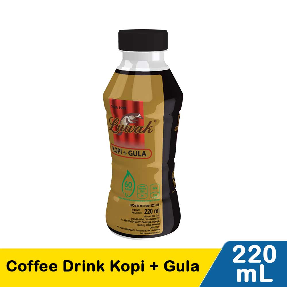 LUWAK KOPI + GULA   RASA TRADISIONAL   BOTOL 220 ml