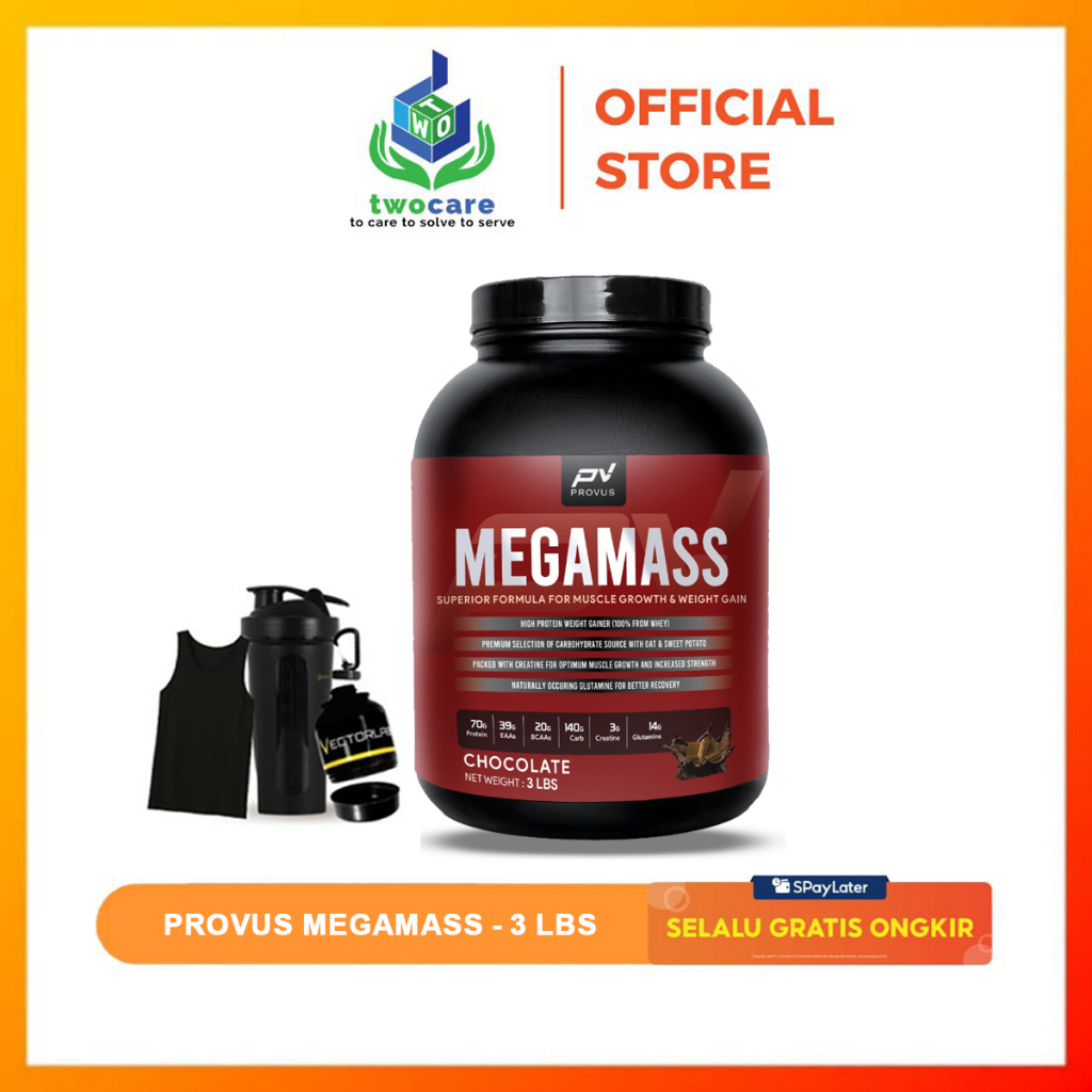 Provus Megamass Mega Mass Gainer 3 lbs Susu Weight Gain 3lb
