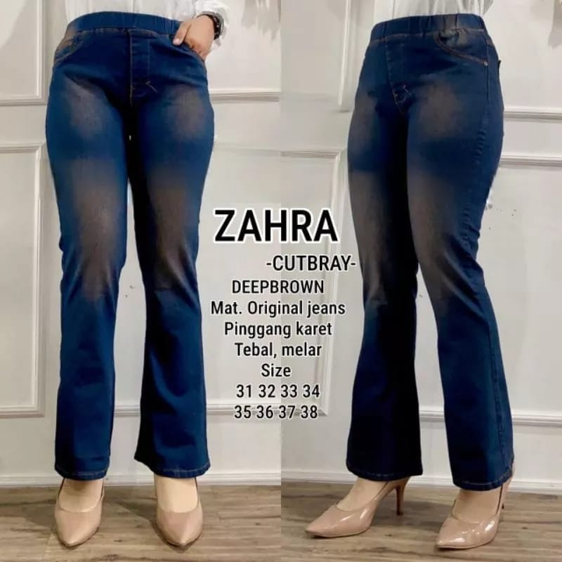 ZAHRA HIGHWAIST CUTBRAY JEANS FULL KARET