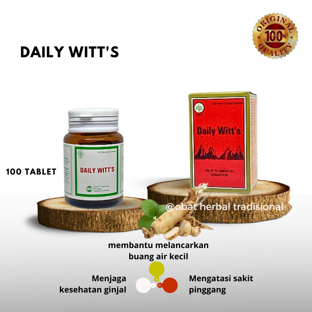 DAILY WITTS obat sehat ginjal - kencing tidak lancar herbal