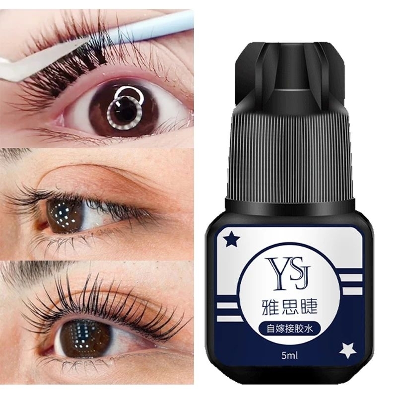 YSJ GLUE 5ML TIDAK PERIH UNTUK PASANG SENDIRI Black Glue Tahan 3mingguan cocok untuk pemula