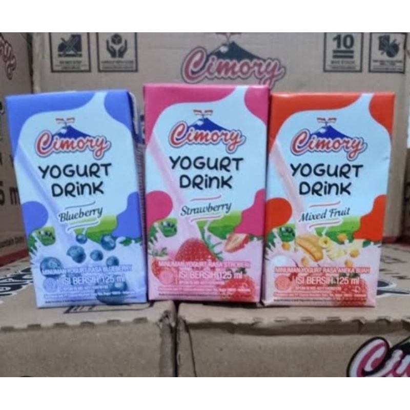 

Cimory yoghurt uht 125ml strawberry, blueberry,mixed fruit isi 40pcs