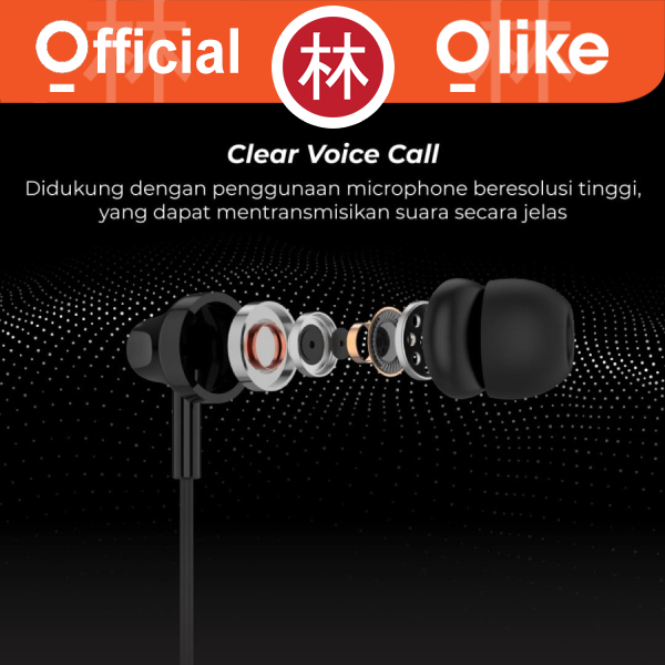 Olike E10 Wired Earphone 3.5MM Mic Noise Reduction &amp; Clear Voice Call