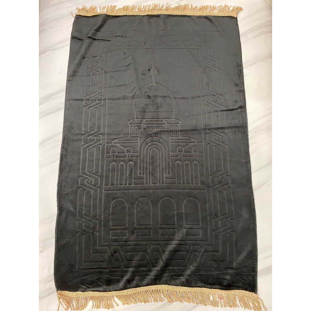 Sajadah Turki Turkey Polos Beludru Embos Emboss Polos Beludru Empuk Ukuran Besar dan Midi Tanggung