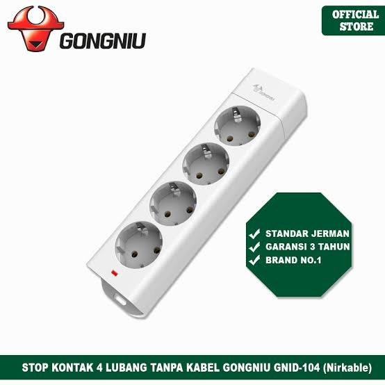 Stop Kontak 4 Lubang + Lampu GNID-104 L