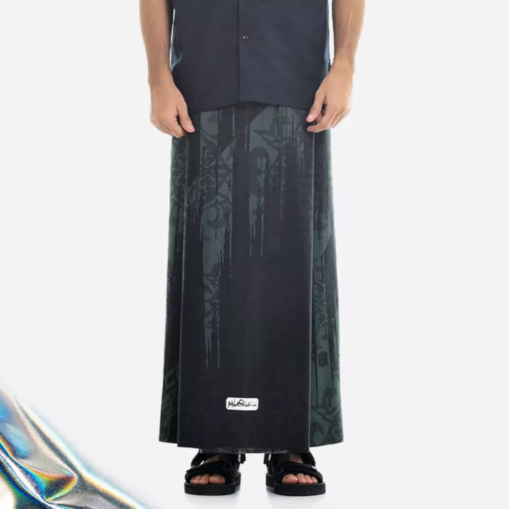 Sarung Rabbani Palestina Saba SJ3 212 Hitam Abu Motif Palestina Style