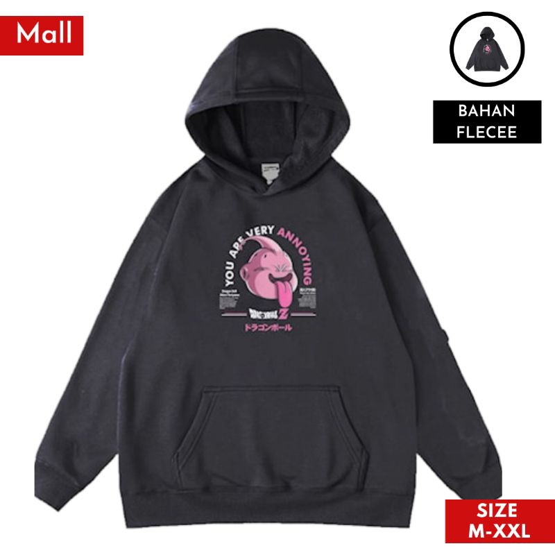 Jaket Hoodie Pria Wanita Dewasa Distro Oversize Anime Dragon Ball Z Bahan Flecee Tebal Size M-XXL Ju