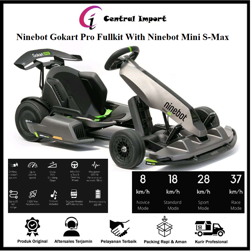Ninebot Gokart Pro Fullkit With Ninebot Mini S-Max - N2C432 - VERSI 2