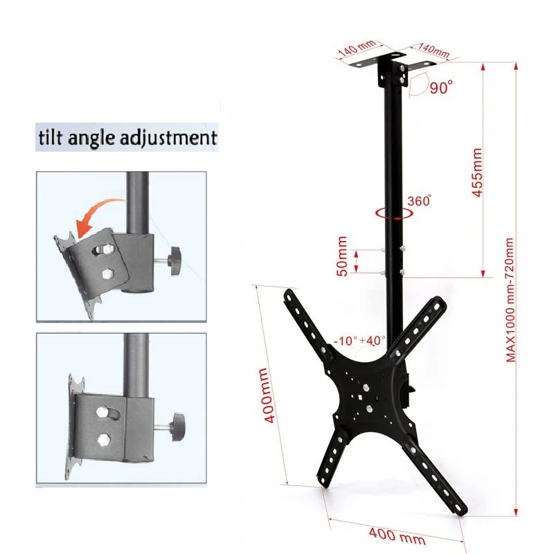 Breket Bracket TV 26 32 42 43 52 55 inch Gantung Plafon Hanger Ceiling