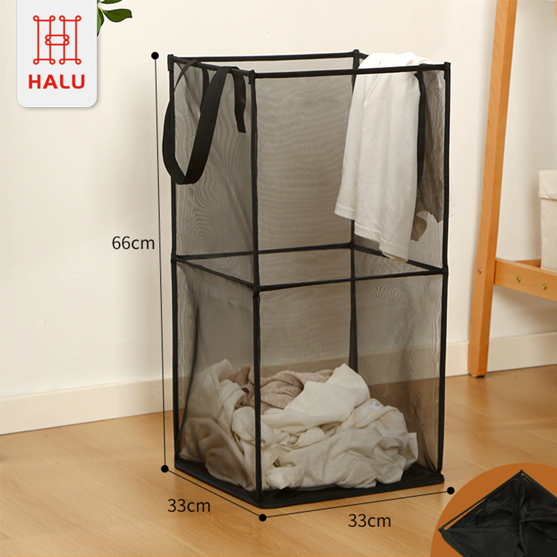HALU Keranjang Baju Kotor Lipat Laundry Bag Laundry Basket Rak Penyimpanan Pakain Bedcover Selimut M