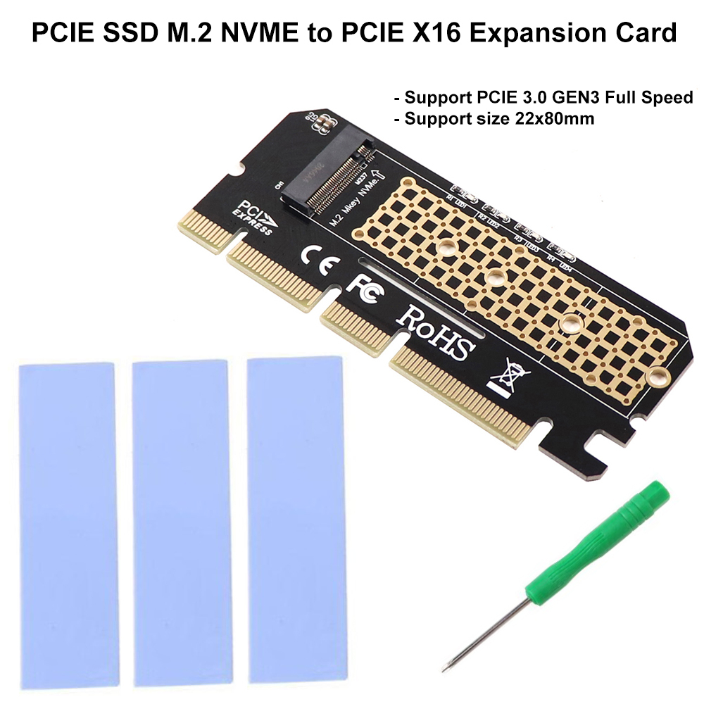 PCIE NVME M.2 SSD to PCIE X16 Expansion Card