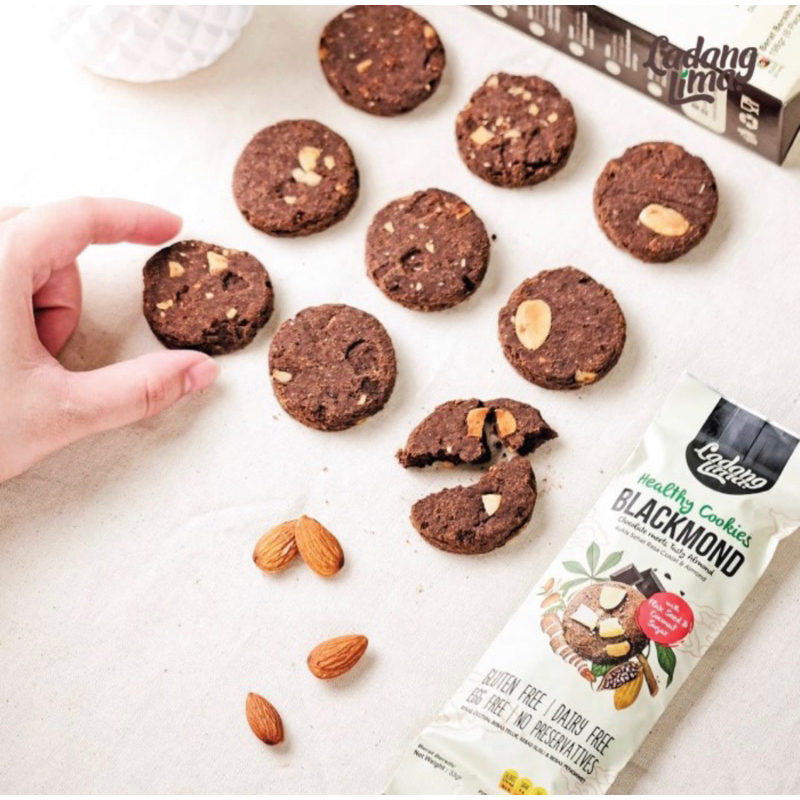 Ladang Lima Blackmond Sachet 33gr | Healthy Cookies Gluten Free Snack Cemilan Diet Sehat