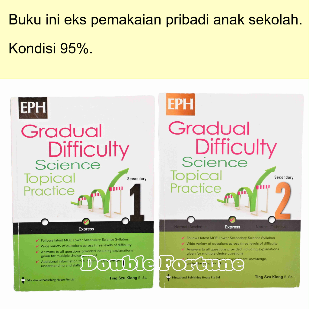 GRADUAL DIFFICULTY SCIENCE TOPICAL PRACTICE SECONDARY 1 &amp; 2   ORIGINAL BOOK BUKU IMPOR