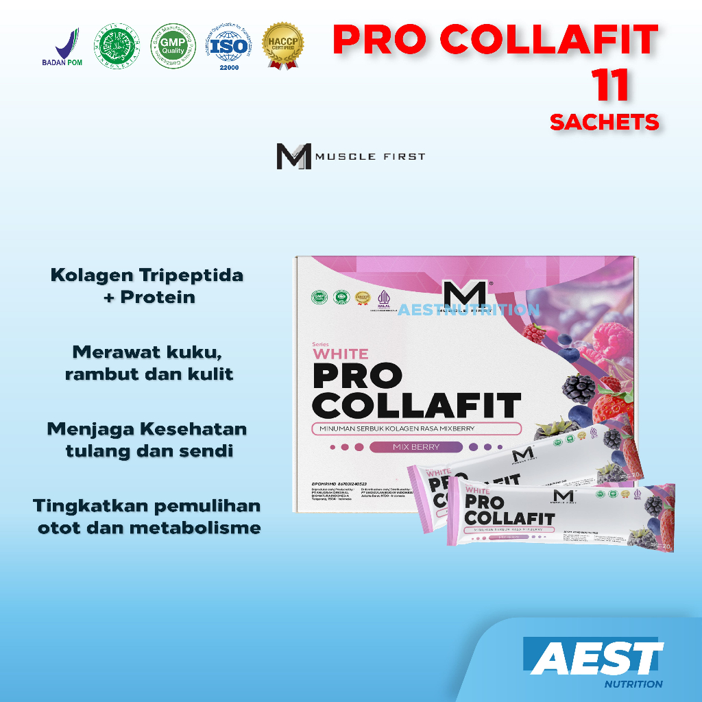 Muscle First Pro Collafit Sachet - Collagen Drink Minuman Kolagen