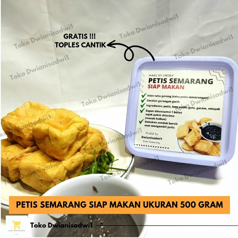 

Petis Udang Semarang Siap Makan (ONLY PULAU JAWA) Rasa Original 500 Gram (Gratis Toples Cantik)/ Petis Untuk Tahu Petis | Dwi Nisa Madju