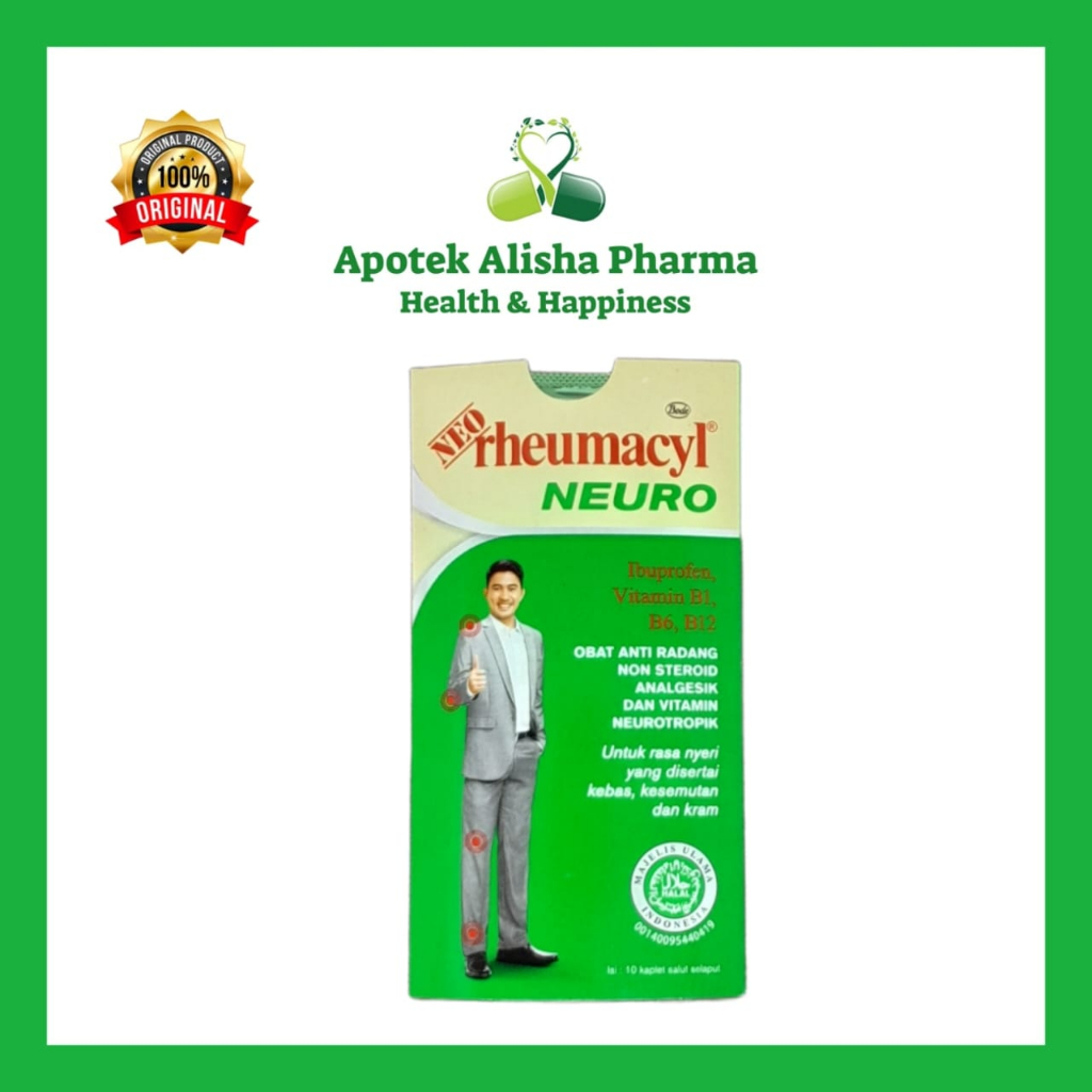 Neo Rheumacyl Neuro 10 Kaplet - Obat Rheumacyl Neuro Pereda Nyeri / Kebas Kesemutan / Sakit Pinggang