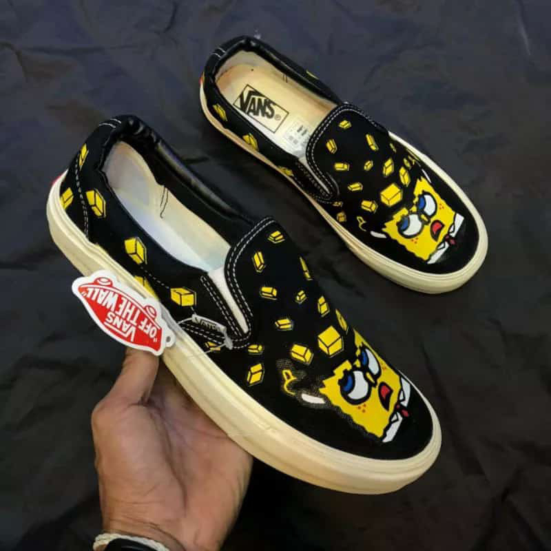 Sepatu Vans Slip On X SpongeBob Premium Pria Wanita