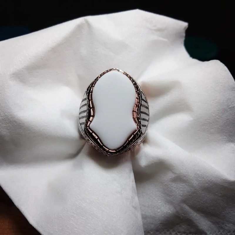 Akik Yaman Abyad Asli Model Terompah