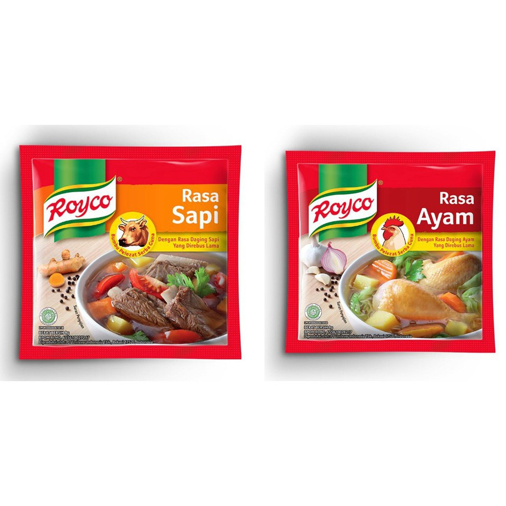 

Royco Renceng x 12 sachet (kemasan kecil) - Kemasan Praktis 8-9 gram | BPOM RI ✅