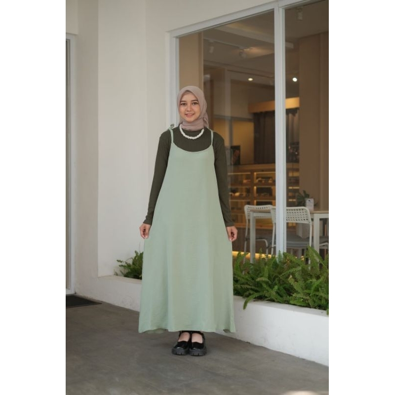 OVERALL DRESS MOTIF / OVERALL DRESS MOTIF FLORAL STANDAR KOREAN STYLE / ATASAN WANITA OVERAL DRESS