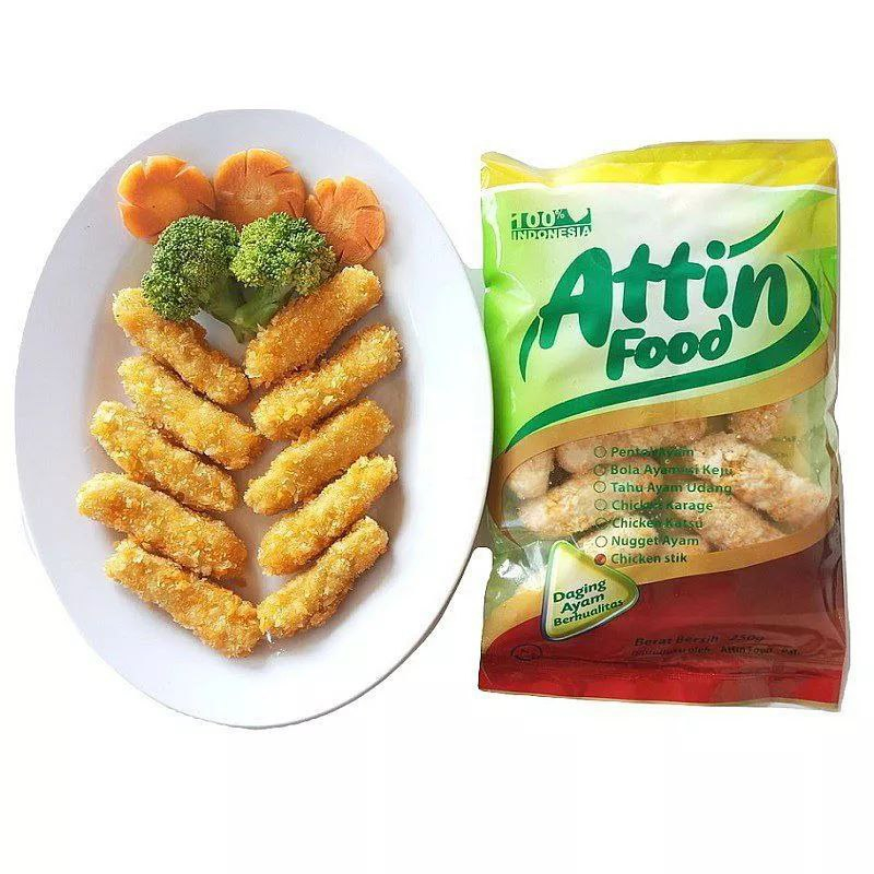 

Chicken Stik plus brokoli dan wortel dari Attin Food (250gr)