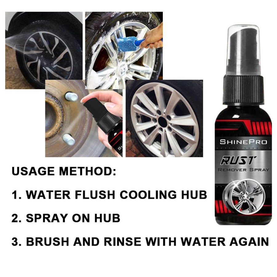 Spray Cairan Penghilang Pembersih Anti Karat Mobil Motor Shine Pro 30ml Rust Remover