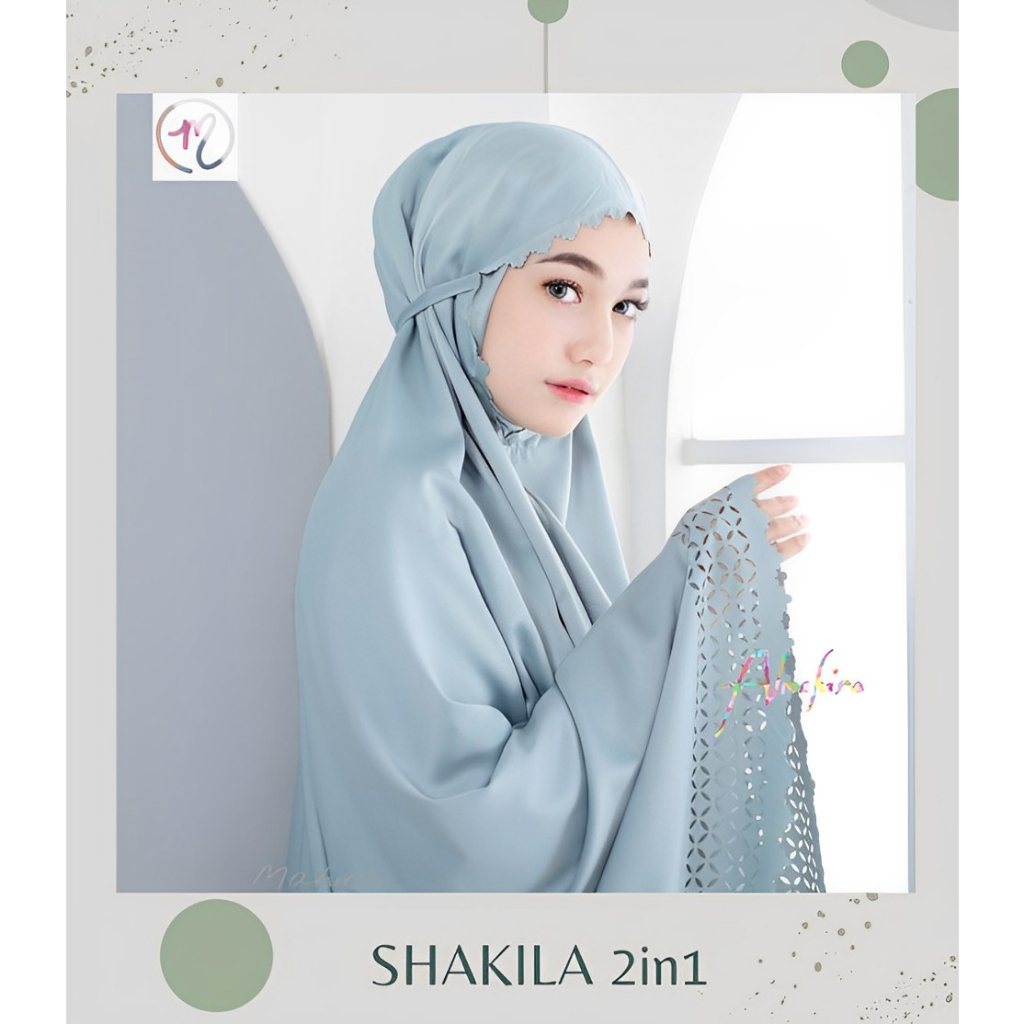 Mukena Dewasa SHAKILA 2in1 Laser Cut Original By Almahira