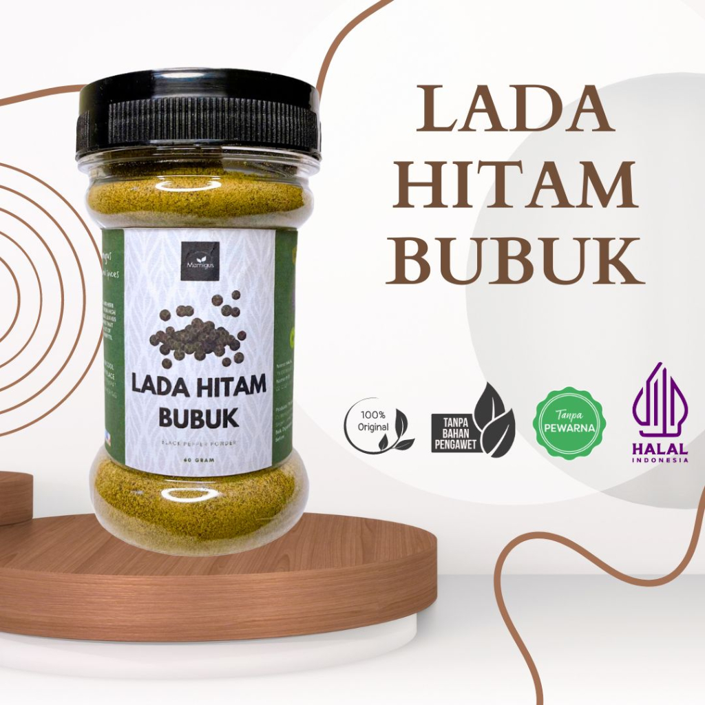 

LADA HITAM BUBUK / Black Pepper Powder Rempah Dapur dan Bumbu Masak Botol