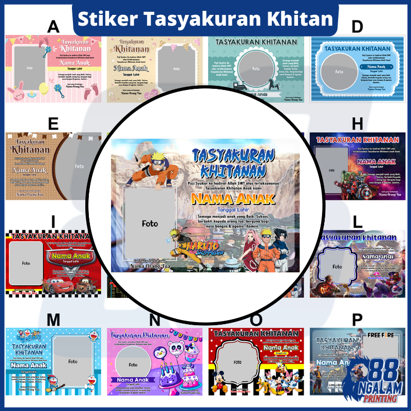 

CUSTOM Cetak Label Khitanan Stiker Kotak Makan Hajatan (berPEREKAT)
