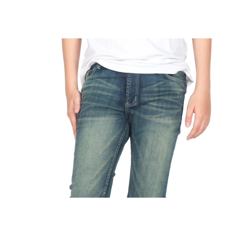 Weird Jeans - Blue Forest - Celana Jeans Denim Pria Skinny Slim Fit Strech No Ripped Polos