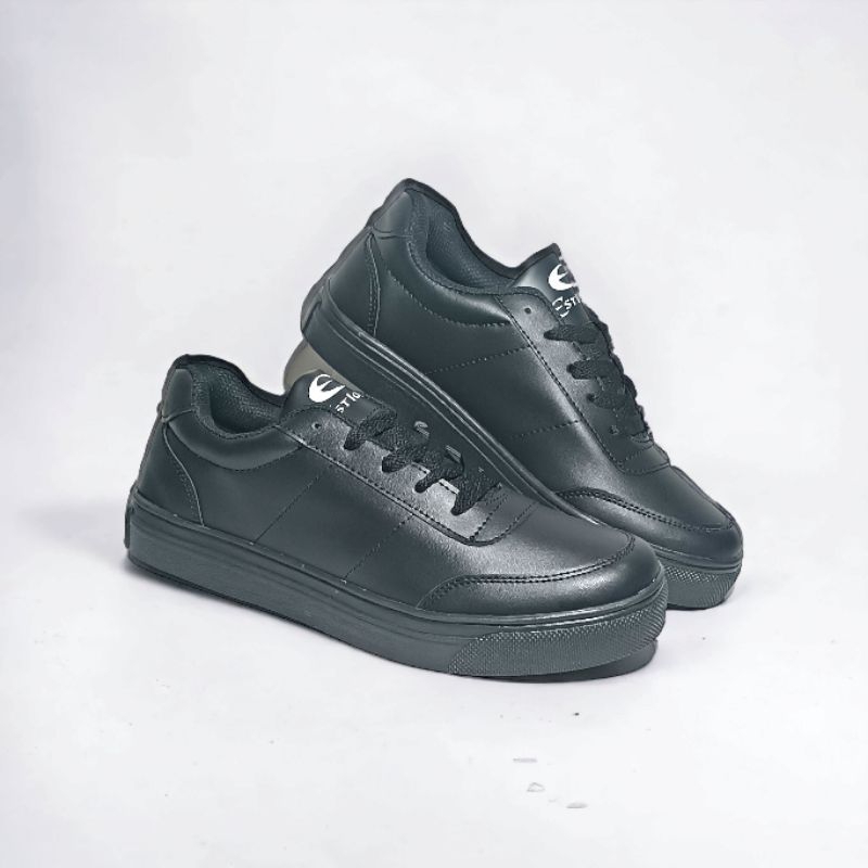 SEPATU SEKOLAH FULL HITAM COWOK CEWEK SMP/SMA SIZE 39-43