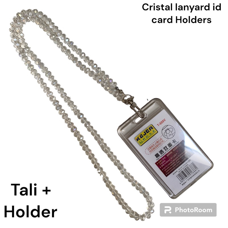 Lanyard Kristal Name tag ID card Holder Crystal Jafso