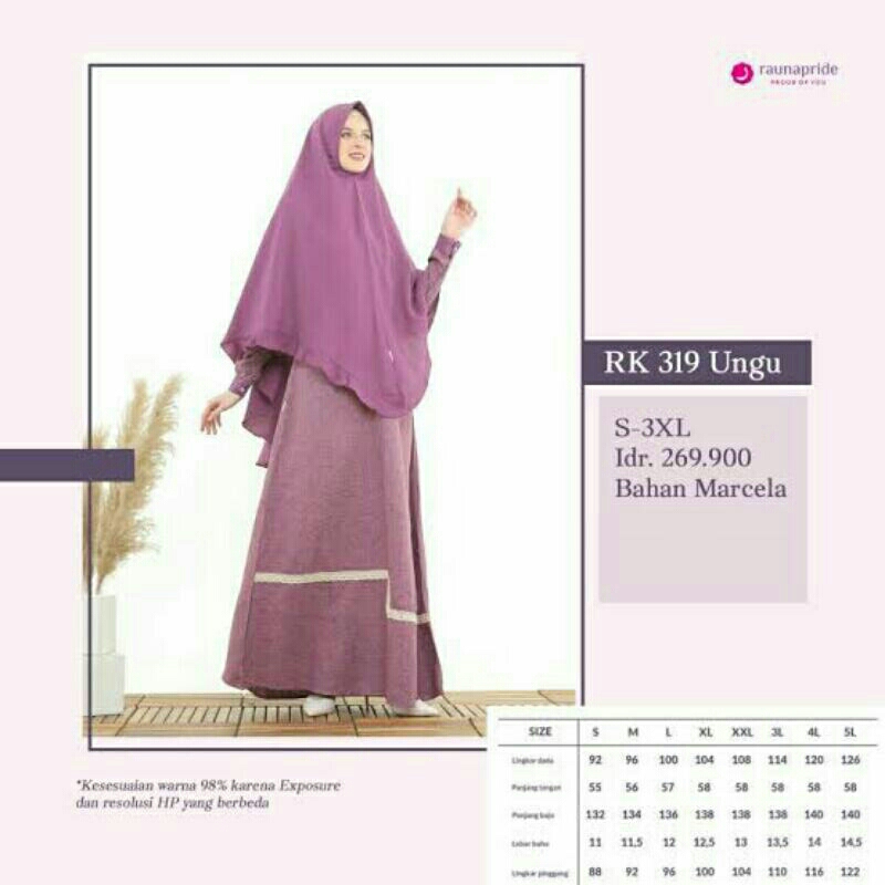 BAJU GAMIS RK 319 UNGU BY RAUNA