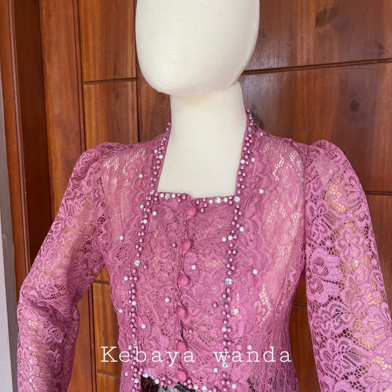 Kebaya Kutubaru Mutiara Pundak Barbie / Kebaya Sinden / Kebaya Brokat Modern