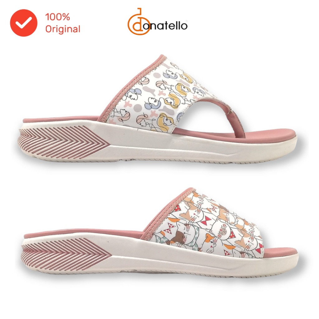 Donatello Sz. 36-40 Sandal Jepit Print / Slip On Wanita Kasual |  DC61331 / DC61334