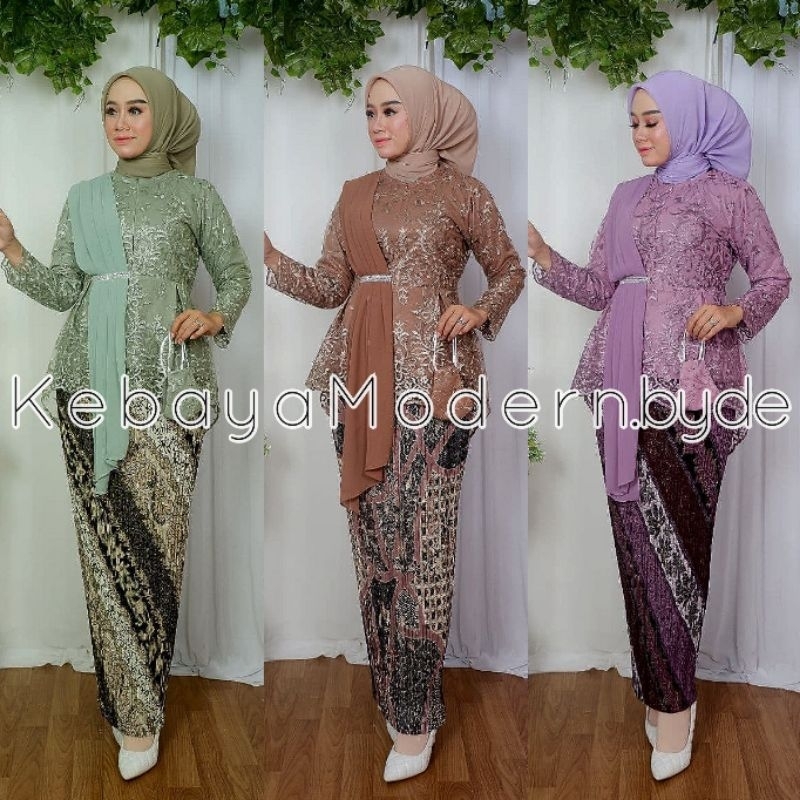 (Dijamin Realpict) SET / ATASAN KEBAYA AMALIA SELENDANG REALPICT TERLARIS >KEBAYA REMAJA/KEBAYA FAVO