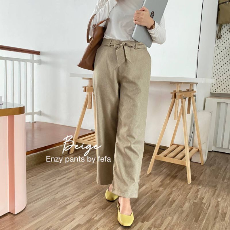 ENZY PANTS by fefastyle - Bahan Katun Madinah