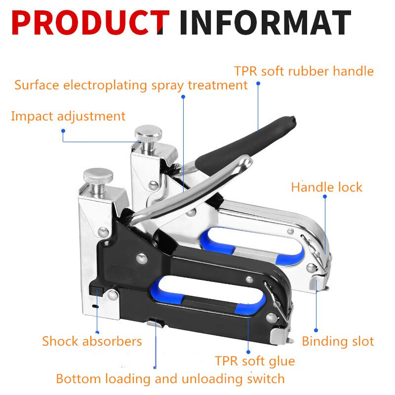 

Deli Staple Gun/Staples Tembak 3 in 1 Chromium molybdenum Bisa 3 Jenis Staples DL1313 /Alat Perkakas