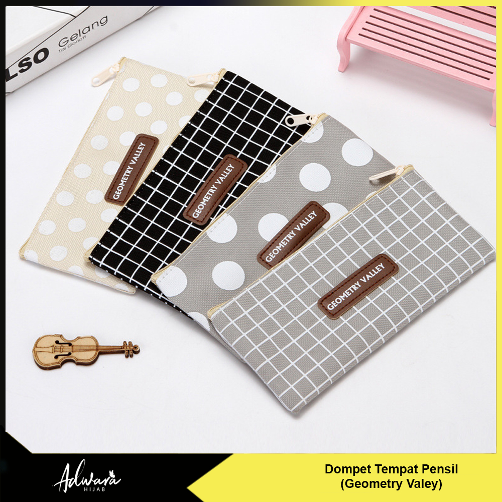 Pouch Tempat Pensil Motif Geometry Valley