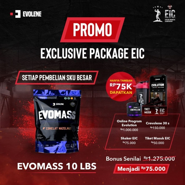 Promo Paket Evolene Exclusive Package EIC Evomass Isolene Evowhey