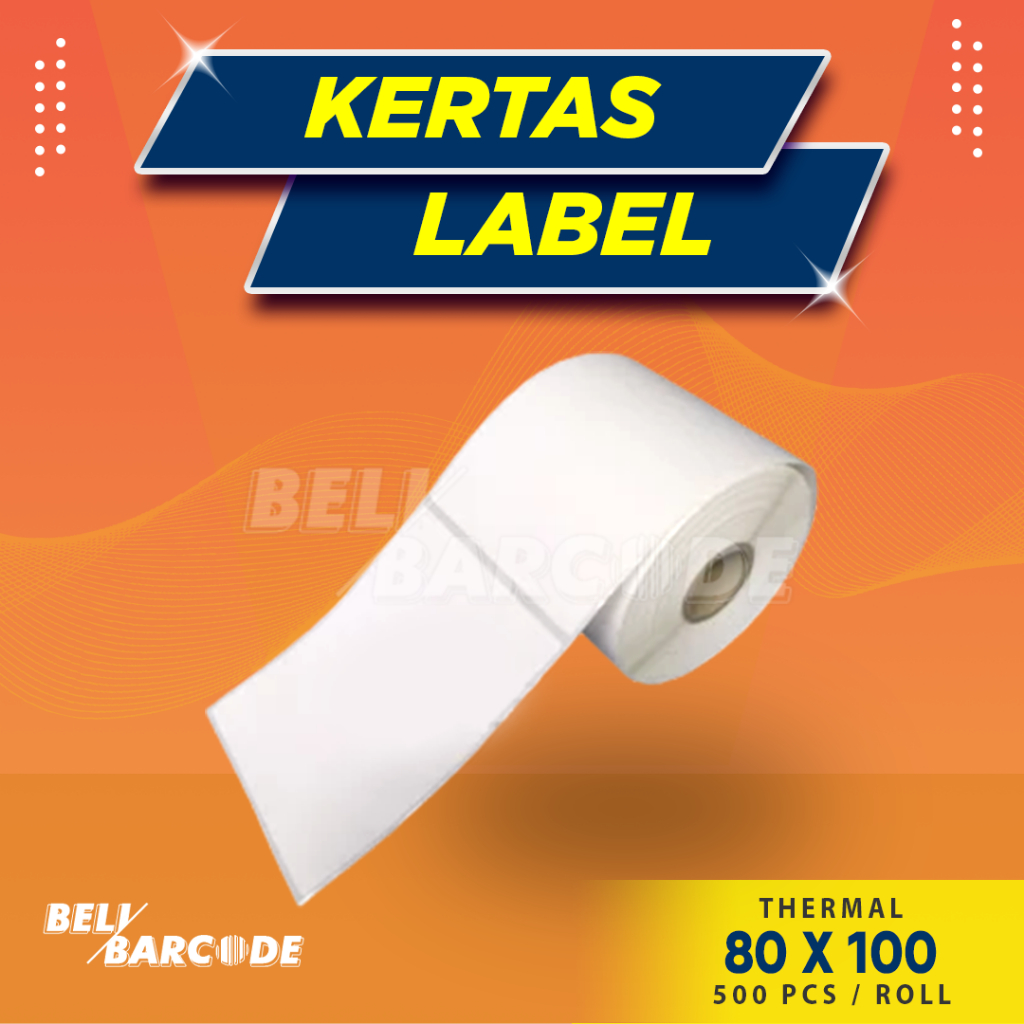 

Label Stiker Barcode Thermal 80X100 | 80 X 100 | 80mm X 100mm 500pcs